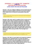 AHIP MODULE 1&comma; 2&comma; 3&comma; 4&comma; 5 ACTUAL TEST - EXAMINATION&NewLine;COMPLETE&NewLine;QUESTIONS AND DETAILED SOLUTIONS&NewLine;LATEST UPDATE THIS YEAR JUST RELEASED