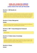 AIPMM- CPM - EXAMINATION COMPLETE&NewLine;QUESTIONS AND DETAILED SOLUTIONS&NewLine;LATEST UPDATE THIS YEAR JUST RELEASED