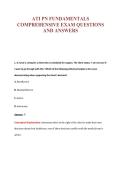 ATI PN FUNDAMENTALS&NewLine;COMPREHENSIVE EXAM QUESTIONS&NewLine;AND ANSWERS