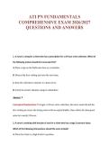 ATI PN FUNDAMENTALS&NewLine;COMPREHENSIVE EXAM 2026&sol;2027&NewLine;QUESTIONS AND ANSWERS