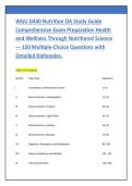 WGU D440 Nutrition OA Study Guide &NewLine;Comprehensive Exam Preparation Health &NewLine;and Wellness Through Nutritional Science &NewLine;&mdash; 150 Multiple-Choice Questions with &NewLine;Detailed Rationales&period;