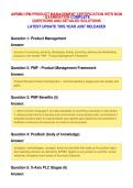 AIPMM CPM PRODUCT MANAGEMENT CERTIFICATION WITH NGN- EXAMINATION COMPLETE&NewLine;QUESTIONS AND DETAILED SOLUTIONS&NewLine;LATEST UPDATE THIS YEAR JUST RELEASED