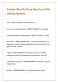 Asbestos handler Exam Questions With Correct Answers