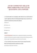 ATI RN COMMUNITY HEALTH&NewLine;PROCTORED PRACTICE EXAM&NewLine;QUESTIONS AND ANSWERS