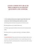 ATI RN COMMUNITY HEALTH&NewLine;PROCTORED EXAM 2026&sol;2027&NewLine;QUESTIONS AND ANSWERS
