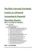 2026&sol;2027 THE S-TIER TEST BANK&colon; Century 21 Advanced Accounting & Financial Reporting Mastery &lpar;Expert Scenarios & Rationales&rpar;