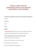 INDIANA QMA INSULIN&NewLine;ADMINISTRATION EXAM 2026&sol;2027&NewLine;QUESTIONS AND ANSWERS