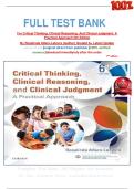 FULL TEST BANK&NewLine;For Critical Thinking&comma; Clinical Reasoning&comma; And Clinical Judgment&colon; A Practical Approach 6th Edition&NewLine;By Rosalinda Alfaro-Lefevre &lpar;Author&rpar; Graded A&plus; Latest Update 