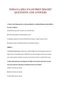 INDIANA QMA EXAM PREP 2026&sol;2027&NewLine;QUESTIONS AND ANSWERS