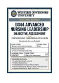 WGU D344 Advanced Nursing Leadership Objective Assessment &vert; Questions & Answers 2026&sol;2027