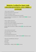 Relativity Certified Pro Study Guide &NewLine;UPDATED QUESTIONS AND CORRECT &NewLine;ANSWERS