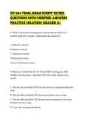 CIT 594 FINAL EXAM SCRIPT TESTED&NewLine;QUESTIONS WITH VERIFIED ANSWERS&NewLine;PRACTICE SOLUTION GRADED A&plus;&NewLine;