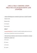 AMCA CMAC CERTIFICATION&NewLine;PRACTICE EXAM QUESTIONS AND&NewLine;ANSWERS