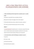 AMCA CMAC PRACTICE ACTUAL&NewLine;EXAM QUESTIONS AND ANSWERS