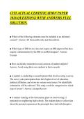 CITI ACTUAL CERTIFICATION PAPER&NewLine;2026 QUESTIONS WITH ANSWERS FULL&NewLine;SOLUTION&period;&NewLine;