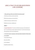 AMCA CMAC EXAM 2026 QUESTIONS&NewLine;AND ANSWERS