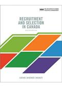Test Bank Recruitment and Selection in Canada 7th Edition&NewLine;