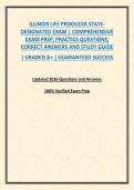 ILLINOIS LIFE PRODUCER STATE-DESIGNATED EXAM &vert; COMPREHENSIVE EXAM PREP&comma; PRACTICE QUESTIONS&comma; CORRECT ANSWERS AND STUDY GUIDE