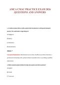 AMCA CMAC PRACTICE EXAM 2026&NewLine;QUESTIONS AND ANSWERS