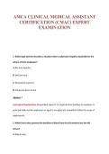 AMCA CLINICAL MEDICAL ASSISTANT&NewLine;CERTIFICATION &lpar;CMAC&rpar; EXPERT&NewLine;EXAMINATION