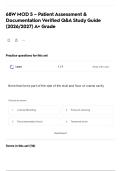 68W MOD 5 &ndash; Patient Assessment & Documentation Verified Q&A Study Guide &lpar;2026&sol;2027&rpar; A&plus; Grade
