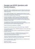 Georgia Law GPSTC Questions with Correct Answers&NewLine;&NewLine;