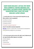 AANP EXAM 2026&sol;2027 &vert; ACTUAL TEST BANK WITH CURRENTLY TESTING VERSIONS &lbrack;450&plus; QUESTIONS&rsqb; &vert; ACCURATE EXPERT VERIFIED FOR GUARANTEED PASS &vert; AANP FNP EXAM 2026&sol;2027 LATEST UPDATE