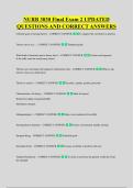 NURB 3030 Final Exam 2 UPDATED &NewLine;QUESTIONS AND CORRECT ANSWERS