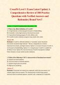 CrossFit Level 1 Exam Latest Update&vert; A Comprehensive Review of 300 Practice Questions with Verified Answers and Rationales&vert; Brand New&excl;&excl;
