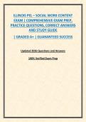 ILLINOIS PEL &ndash; SOCIAL WORK CONTENT EXAM &vert; COMPREHENSIVE EXAM PREP&comma; PRACTICE QUESTIONS&comma; CORRECT ANSWERS AND STUDY GUIDE