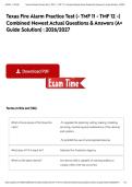Texas Fire Alarm Practice Test &lpar;- TMF 11 - TMF 12 -&rpar; Combined Newest Actual Questions & Answers &lpar;A&plus; Guide Solution&rpar; &colon; 2026&sol;2027&NewLine;