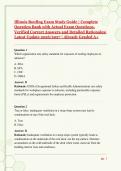 Illinois Roofing Exam Study Guide &vert; Complete Question Bank with Actual Exam Questions&comma; Verified Correct Answers and Detailed Rationales &vert; Latest Update 2026&sol;2027 &vert; Already Graded A&plus;