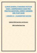 ILLINOIS GENERAL STANDARDS PESTICIDE EXAM &vert; COMPREHENSIVE EXAM PREP&comma; PRACTICE QUESTIONS&comma; CORRECT ANSWERS AND STUDY GUIDE