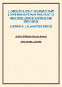 ILLINOIS LIFE & HEALTH INSURANCE EXAM &vert; COMPREHENSIVE EXAM PREP&comma; PRACTICE QUESTIONS&comma; CORRECT ANSWERS AND STUDY GUIDE