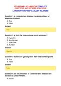 ITE 152 FINAL - EXAMINATION COMPLETE&NewLine;QUESTIONS AND DETAILED SOLUTIONS&NewLine;LATEST UPDATE THIS YEAR JUST RELEASED