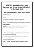 AAAE ACE Security Module 2 Exam Questions with Correct Answers 2026&sol;2027 &vert; Verified Study Guide