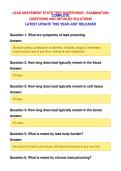 LEAD ABATEMENT STATE TEST SUPERVISOR - EXAMINATION&NewLine;COMPLETE&NewLine;QUESTIONS AND DETAILED SOLUTIONS&NewLine;LATEST UPDATE THIS YEAR JUST RELEASED