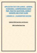 APPLICATOR TEST FOR ILLINOIS &ndash; GENERAL STANDARDS &vert; COMPREHENSIVE EXAM PREP&comma; PRACTICE QUESTIONS&comma; CORRECT ANSWERS AND STUDY GUIDE