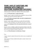 EXAM 1 NUR 257 QUESTIONS AND ANSWERS WITH COMPLETE SOLUTIONS GUARANTEED SUCCESS&excl;&excl;&excl;