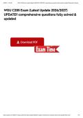 WGU C208 Exam &lpar;Latest Update 2026&sol;2027&rpar; UPDATE&excl;&excl; comprehensive questions fully solved & updated&NewLine;