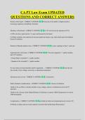 CA PT Law Exam UPDATED &NewLine;QUESTIONS AND CORRECT ANSWERS