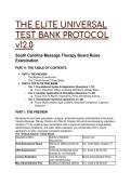 ELITE 2026&sol;2027 South Carolina Massage Therapy Board Rules Examination Test Bank &lpar;v12&period;0&rpar; &vert; &NewLine;S-Tier Scenarios&comma; Legal Axioms & Complete Rationales