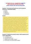 MATERNITY EVOLVE - EXAMINATION COMPLETE&NewLine;QUESTIONS AND DETAILED SOLUTIONS&NewLine;LATEST UPDATE THIS YEAR JUST RELEASED