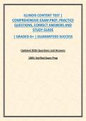 ILLINOIS CONTENT TEST &vert; COMPREHENSIVE EXAM PREP&comma; PRACTICE QUESTIONS&comma; CORRECT ANSWERS AND STUDY GUIDE