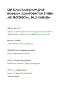 CITP EXAM 1 CORE KNOWLEDGE&NewLine;HANDBOOK 2026 INFORMATION SYSTEMS&NewLine;AND PROFESSIONAL SKILLS OVERVIEW&NewLine;