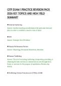 CITP EXAM 1 PRACTICE REVISION PACK&NewLine;2026 KEY TOPICS AND HIGH YIELD&NewLine;SUMMARY
