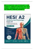 HESI A2 ANATOMY AND PHYSIOLOGY A AND P EXAM V1 COMPLETE PRACTICE TEST WITH CORRECT ANSWERS AND RATIONALES  2026 100 PERCENT VERIFIED GRADED A&plus; 