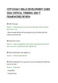 CITP EXAM 1 SKILLS DEVELOPMENT GUIDE&NewLine;2026 CRITICAL THINKING AND IT&NewLine;FRAMEWORKS REVIEW