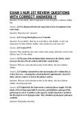 EXAM 3 NUR 257 REVIEW QUESTIONS WITH CORRECT ANSWERS &excl;&excl;&excl;