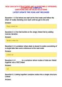 WGU C949 DATA STRUCTURES AND ALGORITHMS &lpar;2 VERSIONS&rpar;- EXAMINATION COMPLETE&NewLine;QUESTIONS AND DETAILED SOLUTIONS&NewLine;LATEST UPDATE THIS YEAR JUST RELEASED